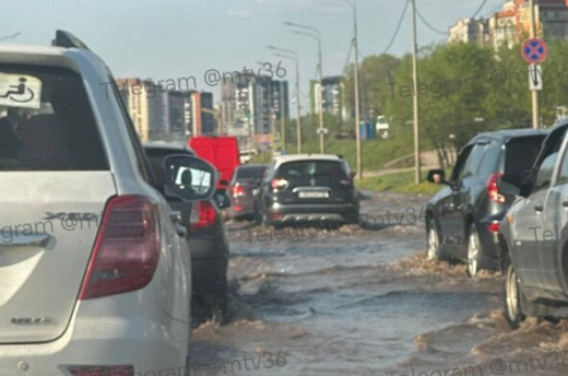 Нечистоты затопили окружную дорогу в Воронеже