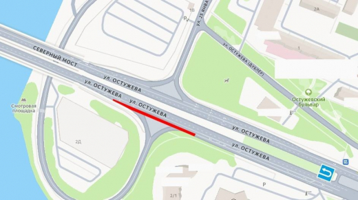 Съезд с Северного моста на улицу 25 Января закроют в Воронеже