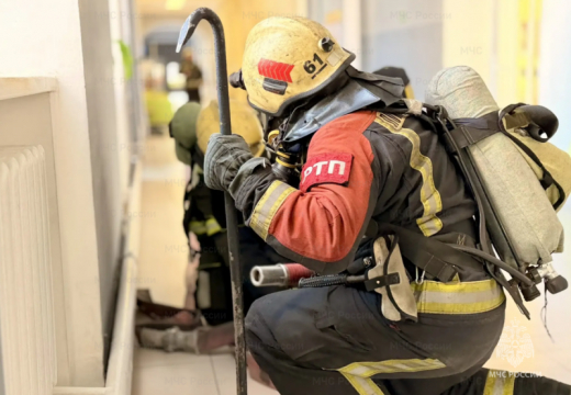 В школе №1 Можайска прошли масштабные пожарно-тактические занятия