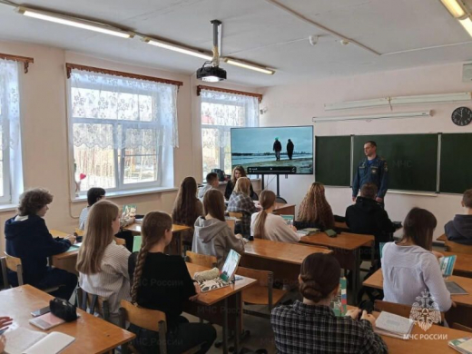 Сотрудники МЧС России провели уроки безопасности для школьников в период весеннего таяния льда