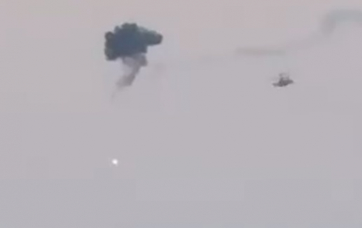 Охоту за беспилотниками с вертолёта сняли на видео в Воронежской области