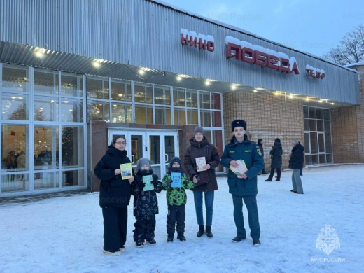 Сотрудники МЧС России проводят профилактические беседы с участниками новогодних мероприятий в Зарайске