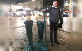 Скульптуру «Сапоги Петра» установили на проспекте Революции в Воронеже