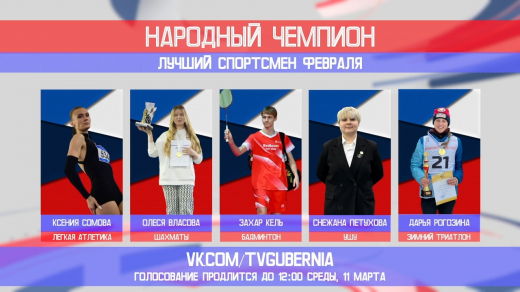 Стартовало голосование за лучшего спортсмена февраля в Воронежской области