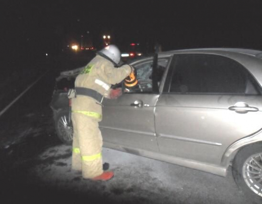 Иномарка влетела в стоявший грузовик на ночной воронежской трассе: есть погибший