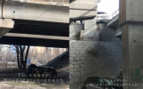 Машина упала с Северного моста в Воронеже