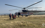Спасательный вертолёт эвакуировал воронежского альпиниста с горы в Нальчике