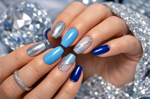 Денежный маникюр на март 2026: лавандовый, серебро и все оттенки голубого для финансовой удачи