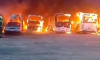 Десятки горящих маршруток и автобусов на автостоянке в Ногинске попали на видео