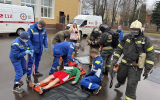 В Клину проведены учения сотрудников экстренных служб