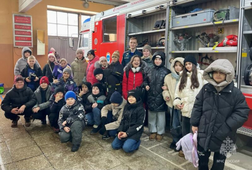 Экскурсия в пожарно-спасательное подразделение проведена для школьников Видного
