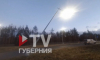 «Пизанский» столб угрожает автомобилистам на развязке в Воронеже
