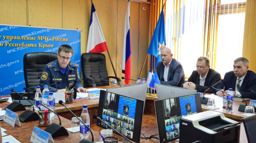 Главное управление МЧС России по Республике Крым принимает участие в штабнoй тренировке