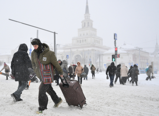 На Москву обрушился снежный циклон «Валли»
