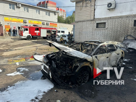 Электрокар сгорел в Советском районе Воронежа