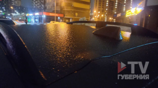 В Воронеже сняли на видео последствия ледяного дождя