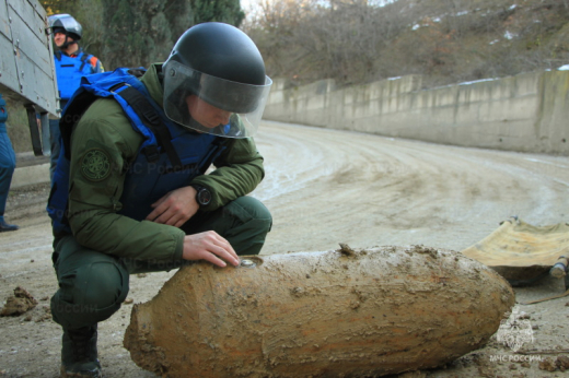 В Крыму уничтожен взрывоопасный предмет массой 250 килограмм