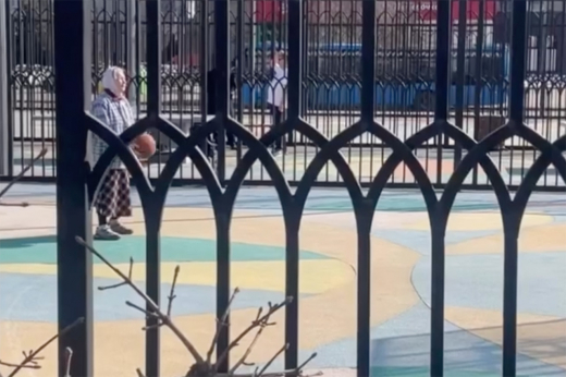 Бабушку-баскетболистку заметили в одном из дворов Москвы