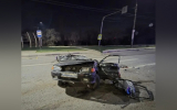 «Ладу» практически раздавило в ночном ДТП у воронежского моста: есть погибший