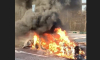BMW полностью сгорела из-за ДТП на выезде из Воронежа