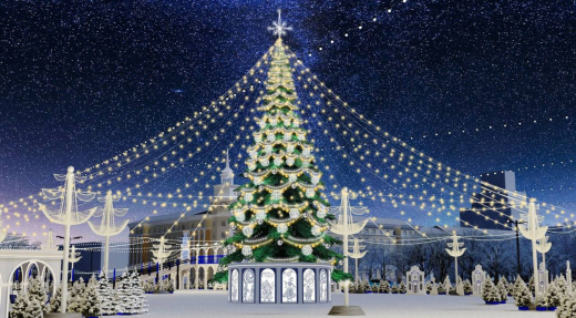 Воронежские власти потратят 22 млн рублей на украшение площади Ленина к Новому году