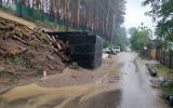 Сель завалил песком дорогу в воронежском Ямном