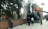 Памятник Славы в Воронеже помыли ко Дню Победы
