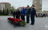В Подольске торжественно возложили цветы к стеле «Город трудовой доблести»