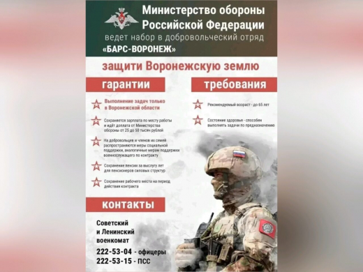 Набирать добровольцев для защиты предприятий от БПЛА начали в Воронежской области