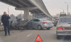 Огромная пробка сковала Северный мост из-за жёсткого ДТП