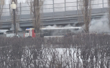 Автобус вспыхнул на Остужевском кольце в Воронеже