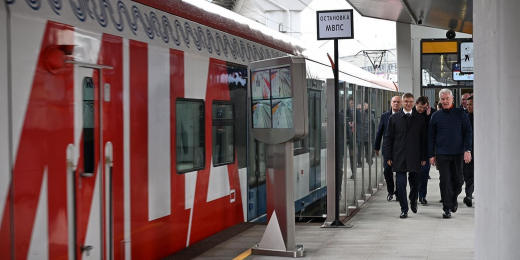 Собянин и Белозеров открыли новый вокзал «Москва-Сити» на МЦД-1