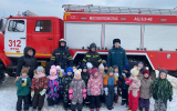 Пожарные и спасатели провели занятие с юными жителями Рузы