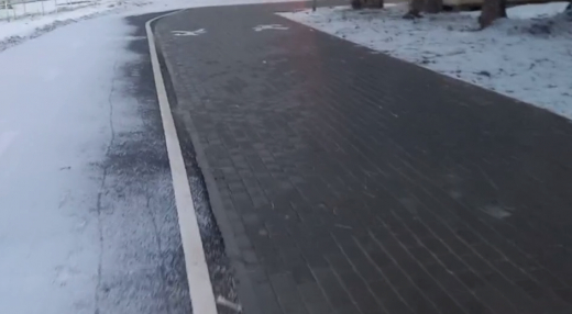 Тротуар с подогревом обнаружили в Воронеже