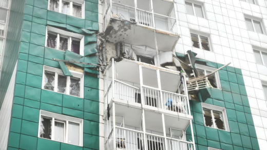 Ремонт в воронежской многоэтажке, пострадавшей от БПЛА, приостановили из-за мороза