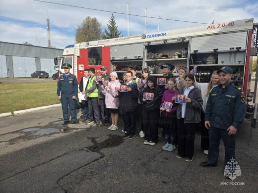 Юные ступинцы посетили пожарно-спасательную часть
