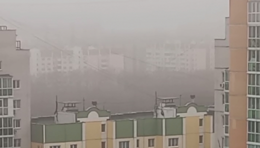 Густой туман накрыл Воронеж в последний день осени
