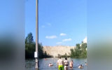 Посетителей Белого колодца под Воронежем напугал столб в воде на пляже