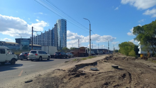 Огромная пробка сковала движение на левом берегу Воронежа