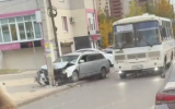 Девушка пострадала в столкновении двух иномарок в Воронеже