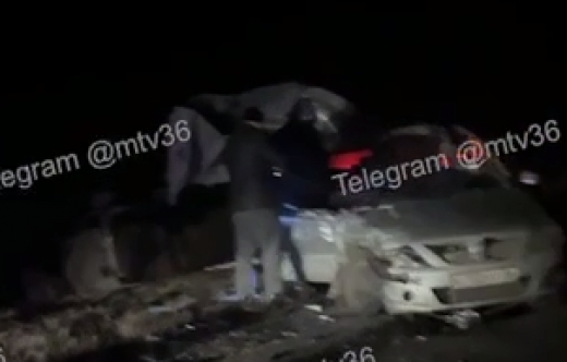 Иномарка превратилась в металлолом после столкновения с фурой под Воронежем