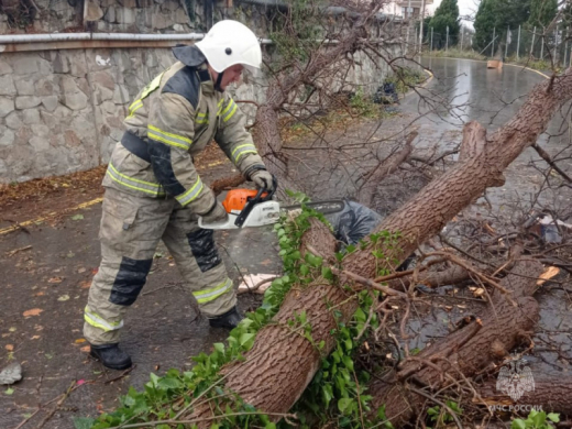 Обстановка по прохождению штормового предупреждения на территории Республики Крым