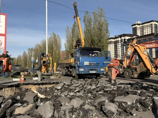 На Московском проспекте в Воронеже вновь роют котлован из-за коммунальной аварии
