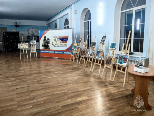 В честь 35-летия МЧС России в Талдомском округе открыта выставка художественных работ