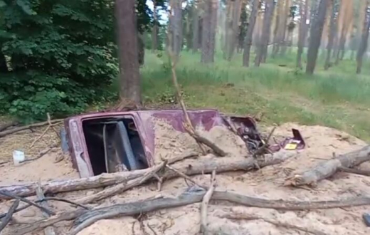 Утонувшую в песке машину нашёл воронежец в заповеднике