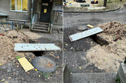 Опасная ловушка появилась на пороге детского сада в Воронеже