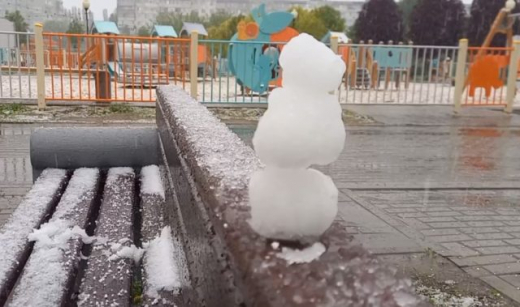 Воронежцы лепят снеговиков в последние выходные апреля