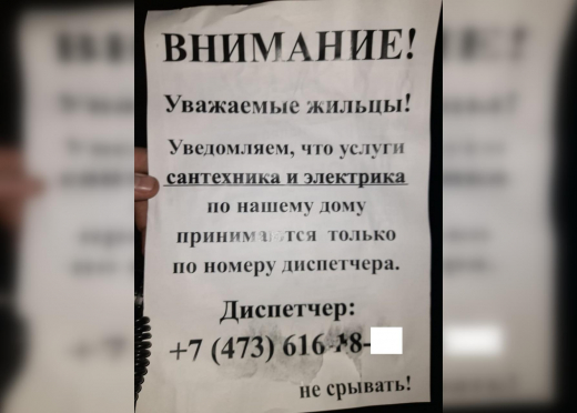 Ложные объявления с услугами УК стали распространять в двух районах Воронежа