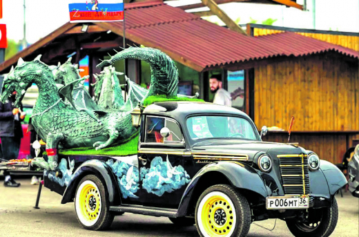 Воронежец собрал машину-мангал своими руками