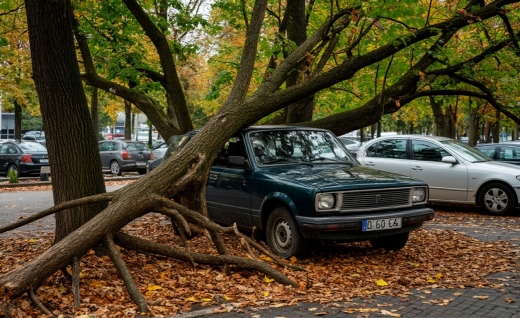 Упавшее дерево повредило машину у парка под Воронежем: хозяйка добилась крупной компенсации